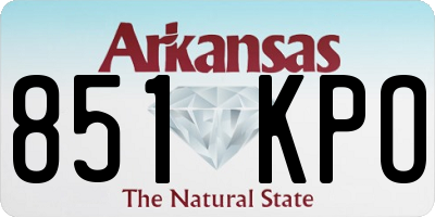 AR license plate 851KPO