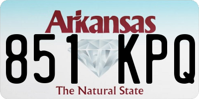 AR license plate 851KPQ