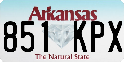 AR license plate 851KPX