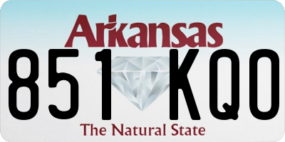 AR license plate 851KQO