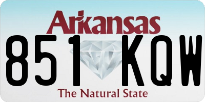 AR license plate 851KQW