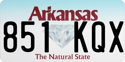 AR license plate 851KQX