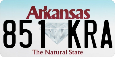 AR license plate 851KRA
