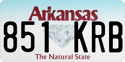 AR license plate 851KRB