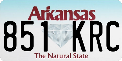 AR license plate 851KRC