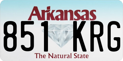 AR license plate 851KRG