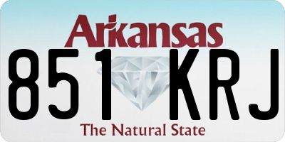 AR license plate 851KRJ
