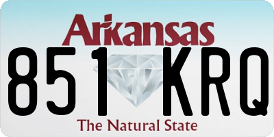 AR license plate 851KRQ