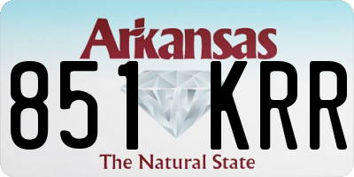 AR license plate 851KRR
