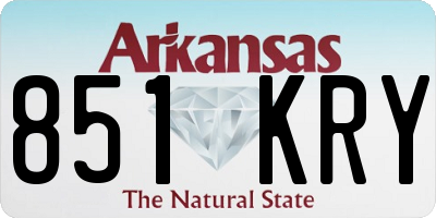 AR license plate 851KRY
