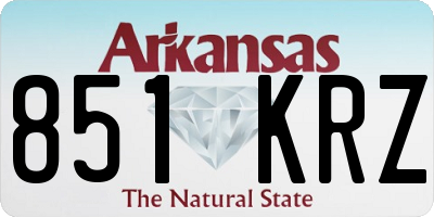 AR license plate 851KRZ