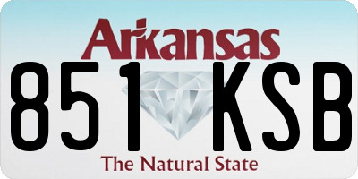 AR license plate 851KSB