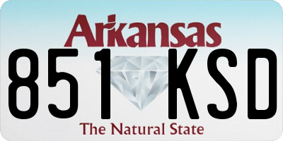 AR license plate 851KSD