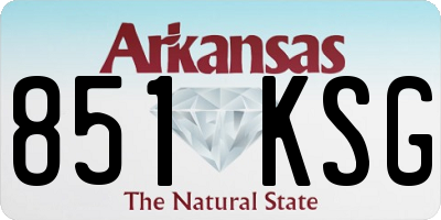 AR license plate 851KSG