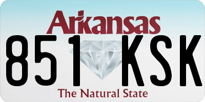 AR license plate 851KSK
