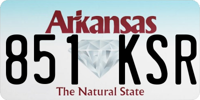 AR license plate 851KSR