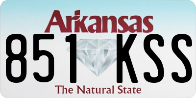 AR license plate 851KSS