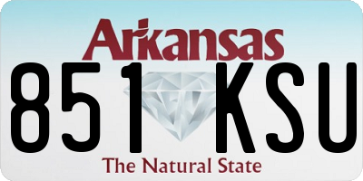 AR license plate 851KSU