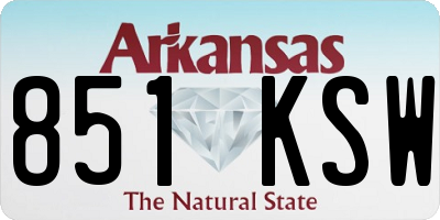 AR license plate 851KSW