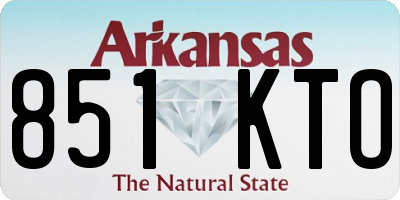 AR license plate 851KTO