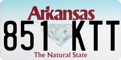 AR license plate 851KTT