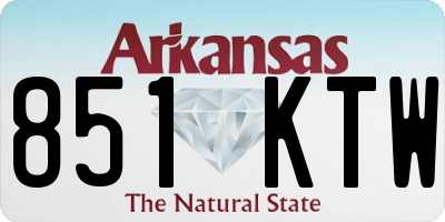 AR license plate 851KTW