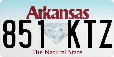 AR license plate 851KTZ