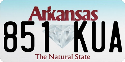 AR license plate 851KUA