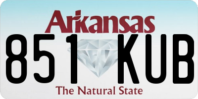AR license plate 851KUB