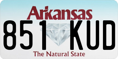 AR license plate 851KUD