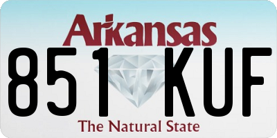 AR license plate 851KUF