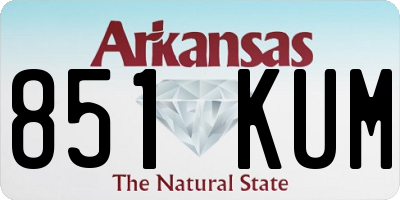 AR license plate 851KUM