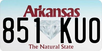 AR license plate 851KUO