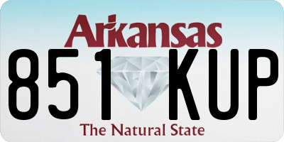 AR license plate 851KUP
