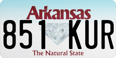 AR license plate 851KUR