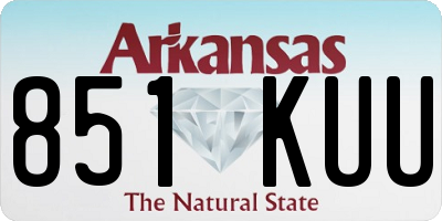 AR license plate 851KUU
