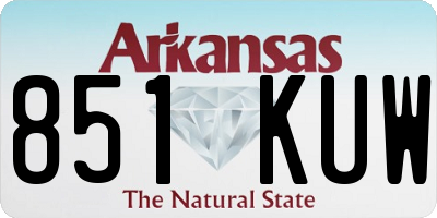 AR license plate 851KUW