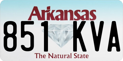 AR license plate 851KVA