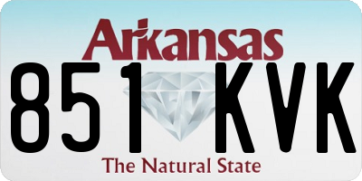 AR license plate 851KVK