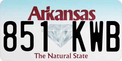 AR license plate 851KWB