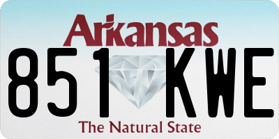 AR license plate 851KWE