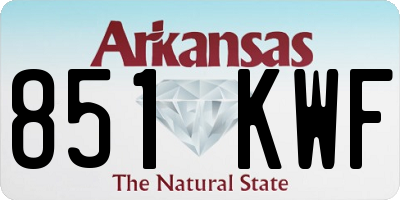 AR license plate 851KWF