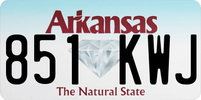 AR license plate 851KWJ
