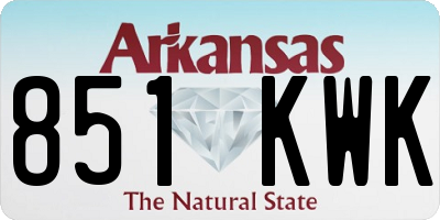 AR license plate 851KWK