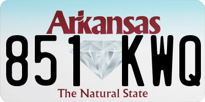 AR license plate 851KWQ