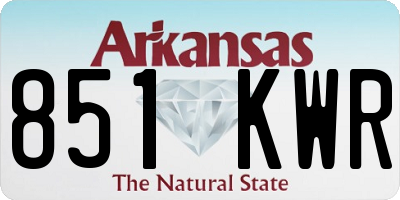 AR license plate 851KWR