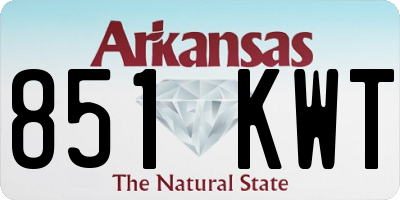 AR license plate 851KWT