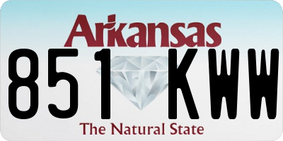 AR license plate 851KWW