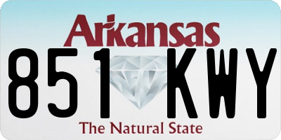AR license plate 851KWY