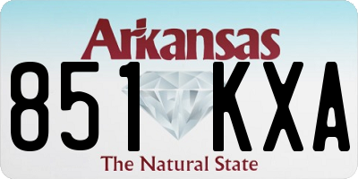AR license plate 851KXA